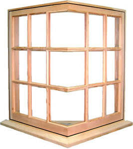 90 Degree Wood Window